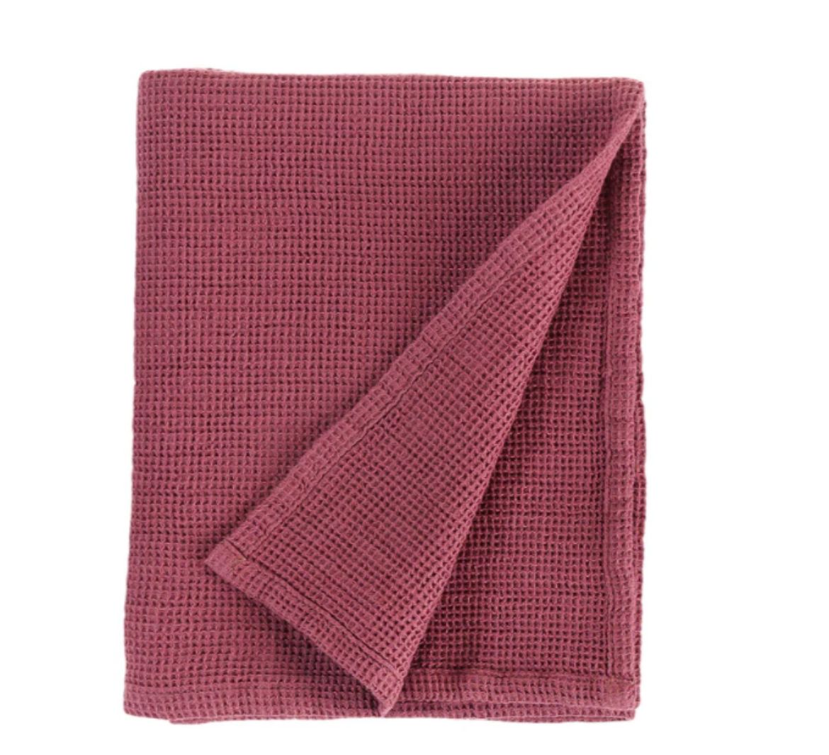 SURİ MİNİ WAFFLE EŞTEMAL RUSTİK BORDO resmi