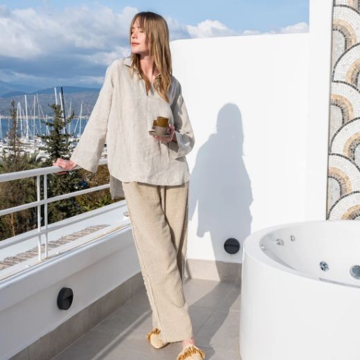 SİMENA KADIN GÖMLEK NATUREL resmi