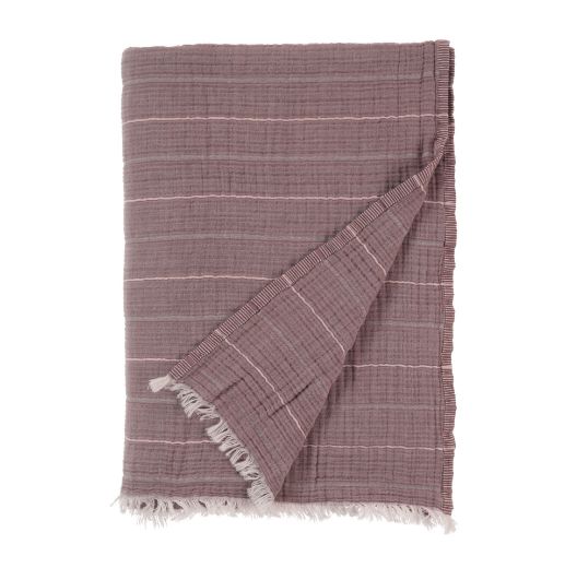 MILENA YATAK ÖRTÜSÜ T0118 KAHVE/PUDRA resmi