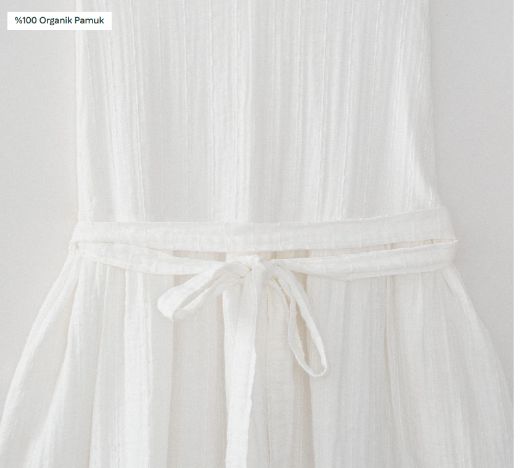 ZEYNA KADIN ELBİSE KREM resmi