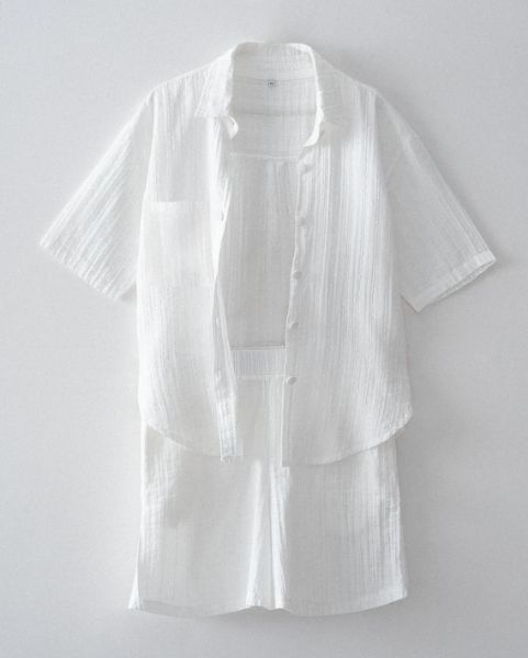 ZEYNA KADIN ŞORTLU PİJAMA TAKIMI KREM resmi