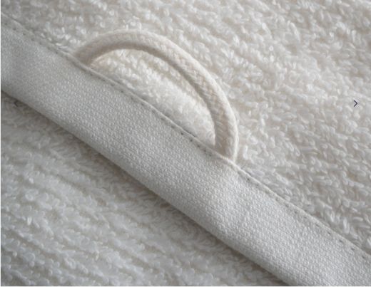 TRİA YÜZ HAVLUSU KREM-LACİVERT resmi