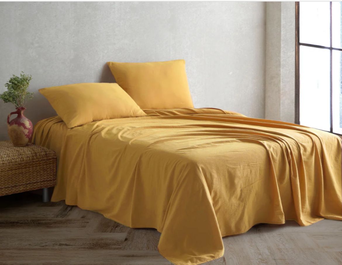 BÜRÜMCÜK ÇARŞAF SETİ MANGO SARI resmi