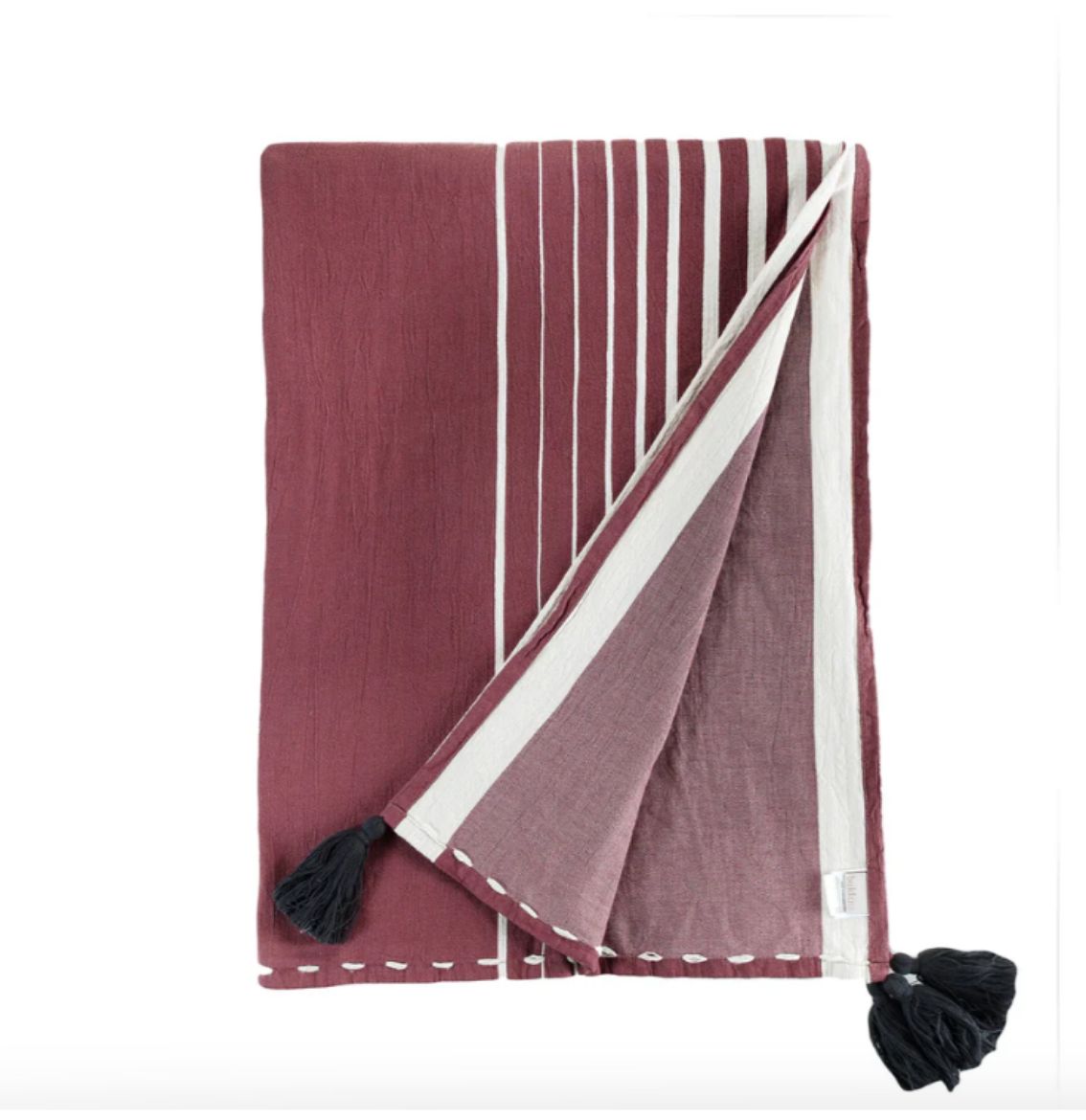HAZAL YATAK ÖRTÜSÜ RUSTİK BORDO resmi