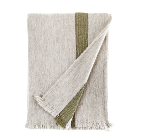 LANA YÜN THROW BEJ-KEKİK YEŞİL resmi
