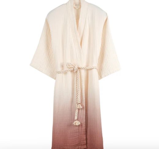 DEGRADE MÜSLİN BORNOZ FINDIK KABUĞU resmi