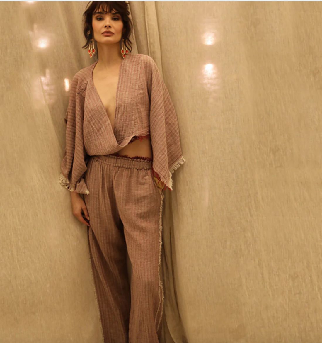 LAURA KADIN PANTOLON FINDIK KABUĞU resmi