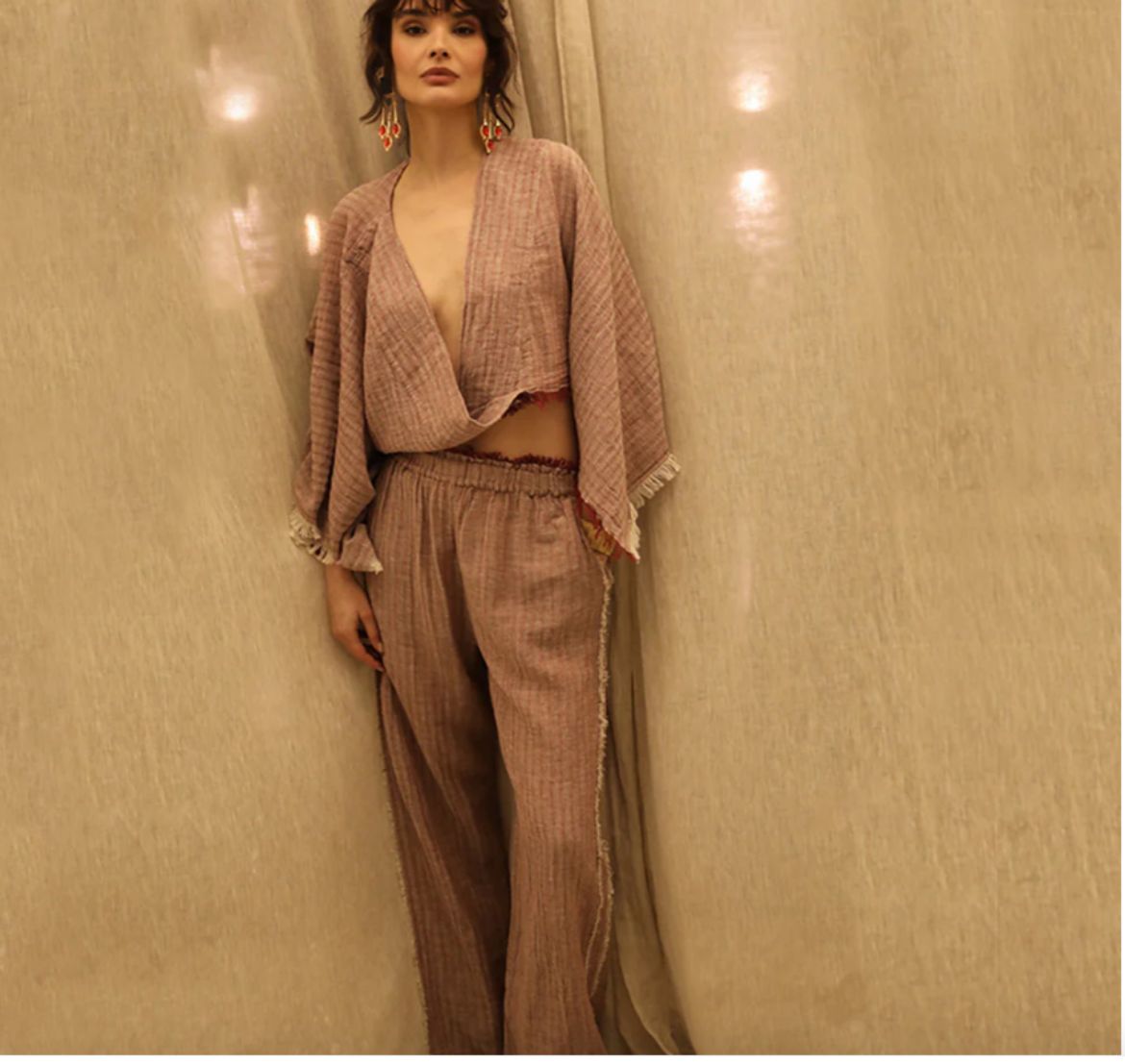 LAURA PANTOLON T0071 CHERRY resmi