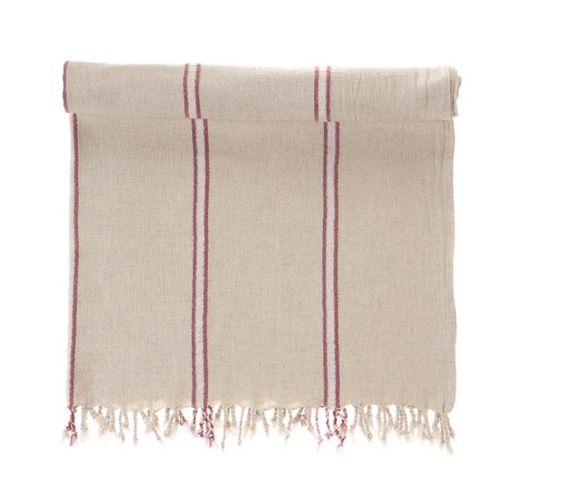 SMYRNA PEŞTEMAL T0133 OFFWHITE/VISNE resmi