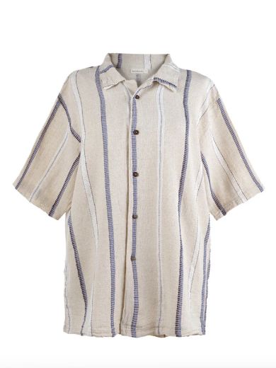 HAMLET ERKEK GÖMLEK  T0421 LACIVERT-MORMAVI resmi