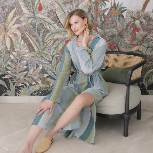 SANDRA ELBISE T1575 TROPIKYESIL resmi