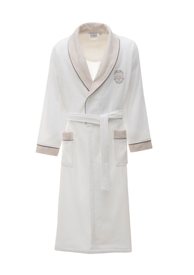 LEYNA BORNOZ ERKEK KREM resmi