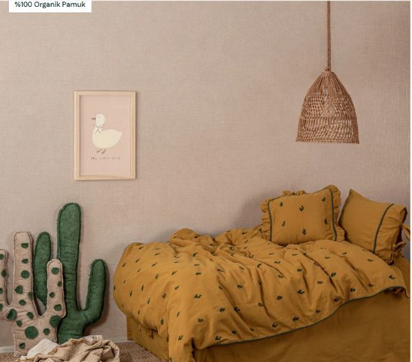 LARİNA BEBEK NEVRESİM TAKIMI HARDAL resmi