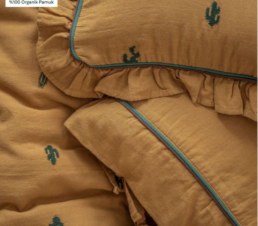 LARİNA BEBEK NEVRESİM TAKIMI HARDAL resmi