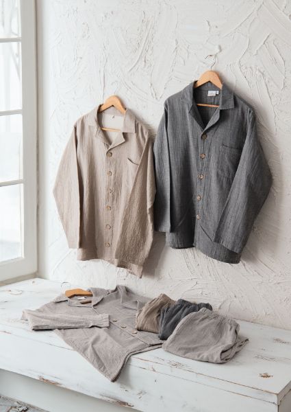 MELSA ERKEK ŞORTLU PİJAMA TAKIMI GRİ resmi