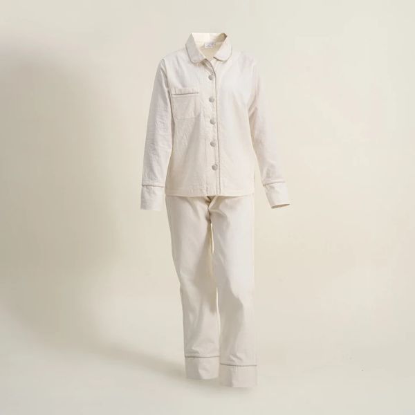 REYA BAYAN PİJAMA TAKIMI KREM resmi