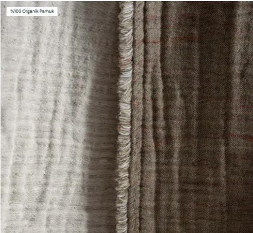 MUNA KADIN BORNOZ ANTRASİT-KREM resmi