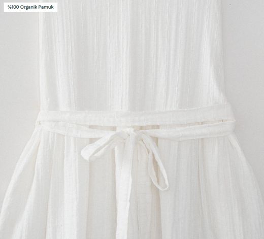 ZEYNA KADIN ELBİSE KREM resmi