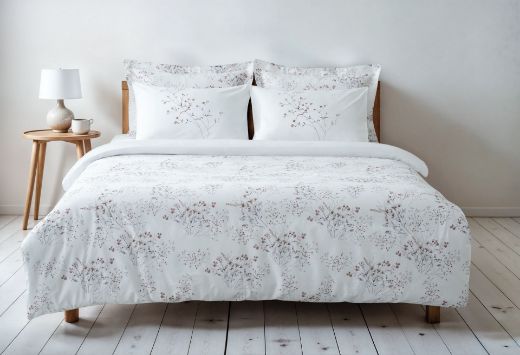 LAVENA NEVRESİM TAKIMI KREM-KAHVE resmi