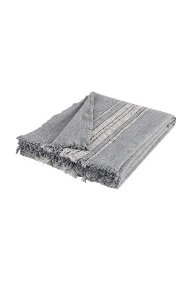LANA YÜN THROW GRİ-TAŞ GRİ resmi